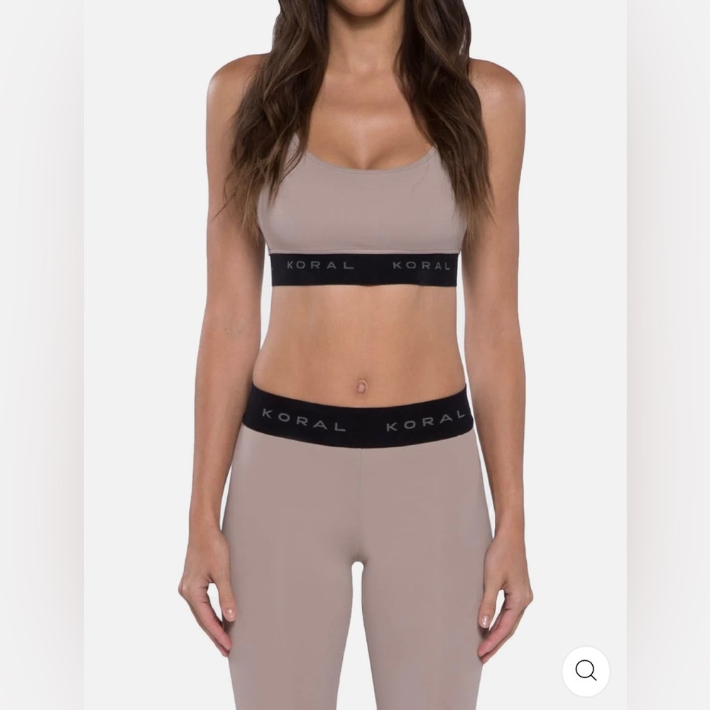 Koral Sweeper Bra and Aden Legging Set in Bisque, Size XS